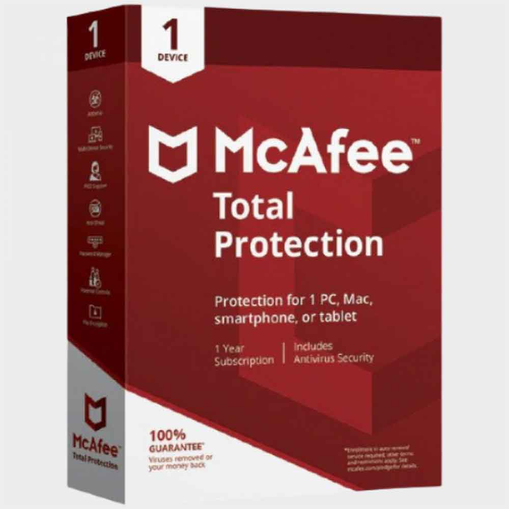 McAfee® Total Protection, 1 Device, 1 Year